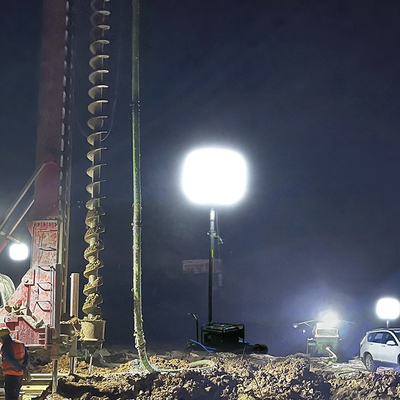 Εξωτερικά φώτα αερόστατων LED 600W κινητό πύργο φωτισμού για εργολάβους