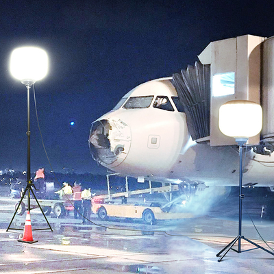 Κινητά Λευκά Φώτα Βαλόνι Φίλμ 500W Led Light Tower Κινητό LED Για Μηχανική Κατασκευή