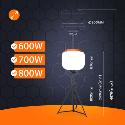 Φωτισμοί αερόστατων 700W LED 112000lm εξωτερικό φως πύργου για βιομηχανικό φωτισμό