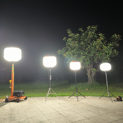 Πολυδιάστατο φορητό φως εργασίας 700Watt Βαλόνι LED Πύργος φωτισμού για τη συντήρηση δρόμων
