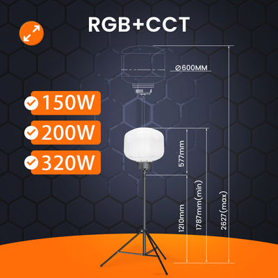 11250lm Πύργος φωτισμού αερόστατου 150Watt φορητό φωτισμό εργασίας για εκδηλώσεις