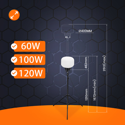 Εξωτερικό φως αερόστατου LED 120W 150W Κινητός φωτεινός πύργος για πάρτι